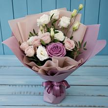 Букет цветов из:  Розы и Лизиантусы в Мурино