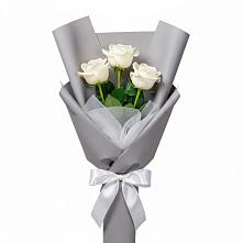 Букет 3 белые розы #REPLACE_PRED# Мурино