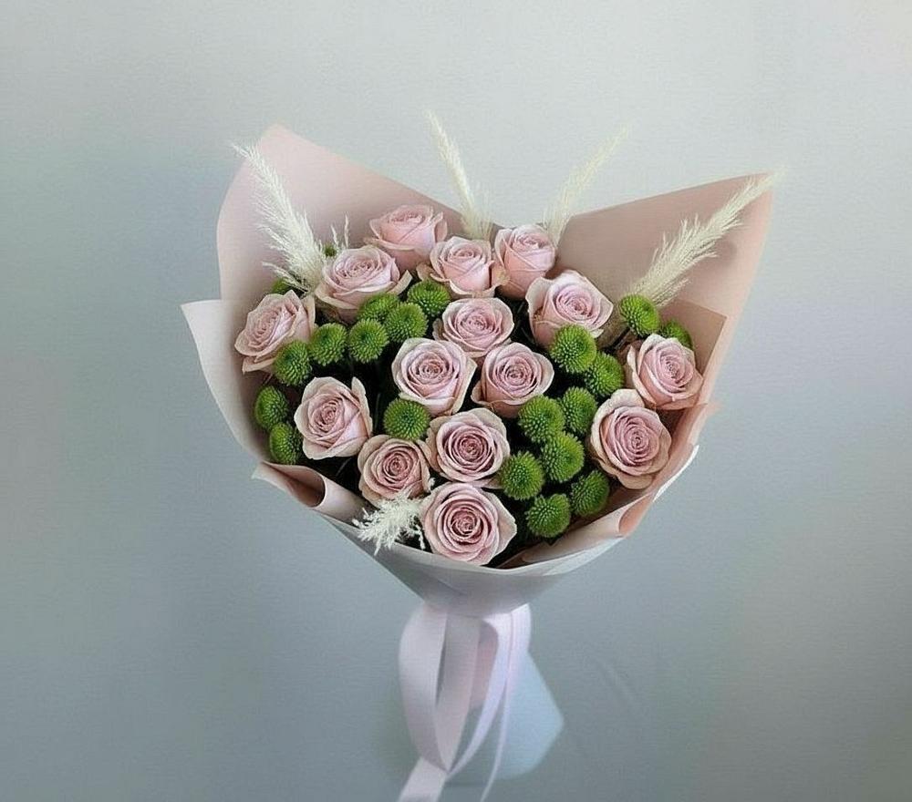 Букет цветов из: Розы и Хризантемы в Мурино