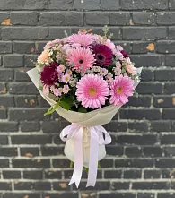 Букет цветов из:  Герберы и Хризантемы в Мурино