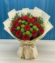 Букет цветов из:  Розы и Хризантемы в Мурино