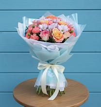 Букет цветов из:  Хризантемы и Розы в Мурино