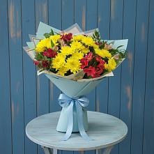 Букет цветов из:  Альстромерии и Хризантемы в Мурино