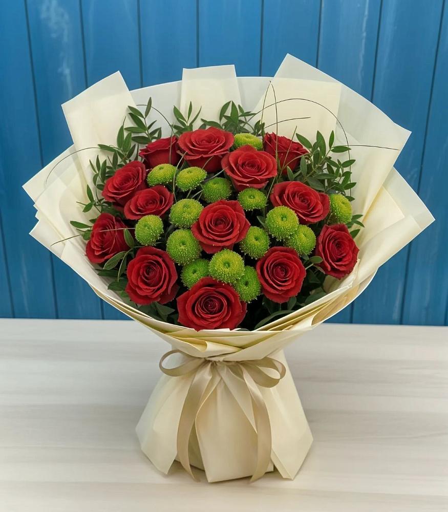 Букет цветов из: Розы и Хризантемы в Мурино