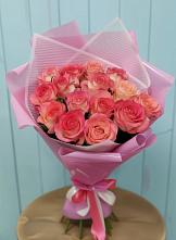Букет 15 Розовых роз Равель #REPLACE_PRED# Мурино