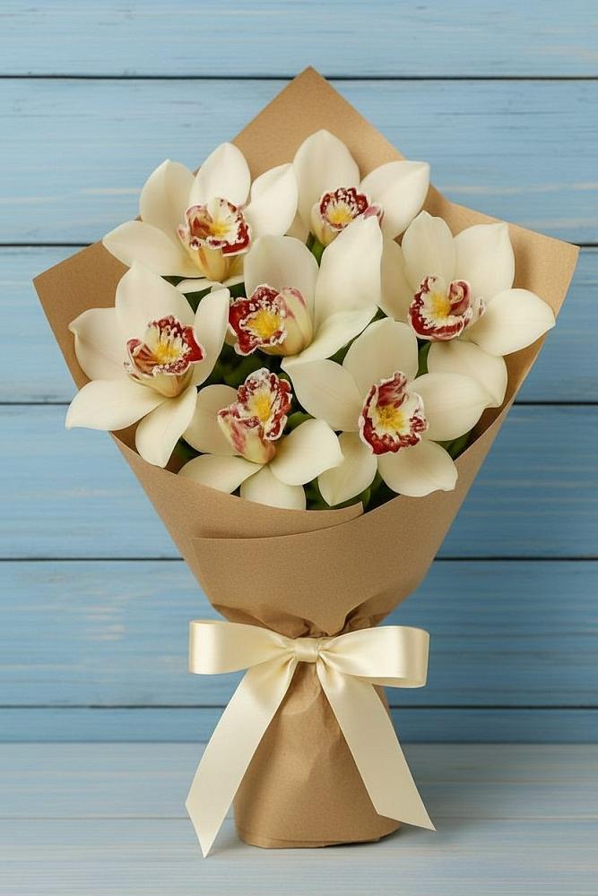 Букет цветов из: Орхидеи и Розы в Мурино